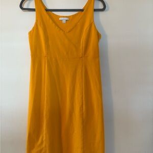 New York & Company Mustard Midi Dress